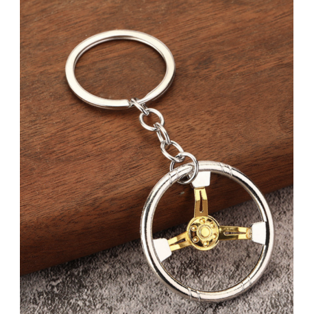 PORTE CLÉ VOLANT ARGENT/OR PORTE CLÉ VOLANT ARGENT/OR