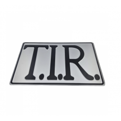 PLAQUE T.I.R GRIS / NOIR - 40X25CM