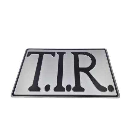 PLAQUE T.I.R GRIS / NOIR - 40X25CM PLAQUE T.I.R GRIS / NOIR - 40X25CM