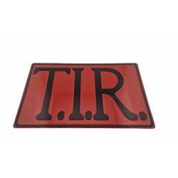 PLAQUE T.I.R 3D ROUGE / NOIR - 40X25CM