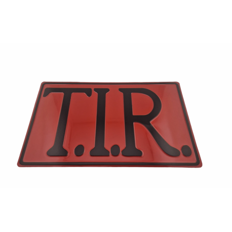 PLAQUE T.I.R 3D ROUGE / NOIR - 40X25CM PLAQUE T.I.R 3D ROUGE / NOIR - 40X25CM