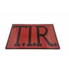 PLAQUE T.I.R 3D ROUGE / NOIR - 40X25CM