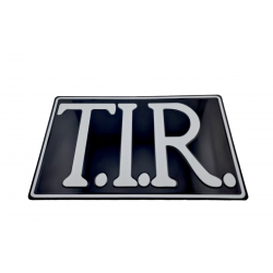 PLAQUE T.I.R 3D NOIR / BLANC - 40X25CM