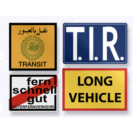 PACK STICKERS TIR, LO,G VEHICLE, TRANSIT, FERN SCHNELL GUT