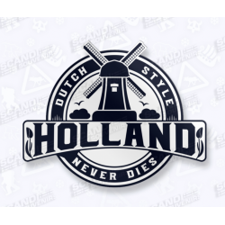 STICKERS DUTCH STYLE NEVER DIES - HOLLAND BLEU