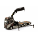 WOOD TRANS SCANIA R HIGHLINE CR20H 8X4 RIGED FLATBED TRUCK WITH PALFINGER PK 92002 SH