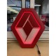 Logo Renault 40x35cm blanc simili rouge