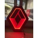 Logo Renault 40x35cm blanc simili rouge