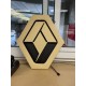 Logo Renault 40x35cm noir simili naturel