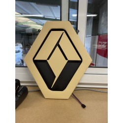 Logo Renault 40x35cm noir simili naturel