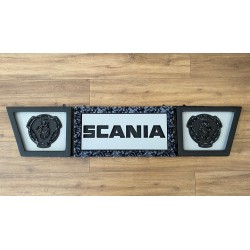 Fond de cabine SCANIA OLD - Griffon / noir danois gris - 144cm x 32cm