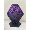 LOGO RENAULT SUR SOCLE - 19x23cm - noir/danois violet