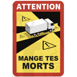 STICKERS ANGLE MORT MANGE TES MORTS