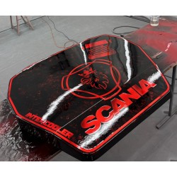 Cache Sellette Scania - rouge et noir