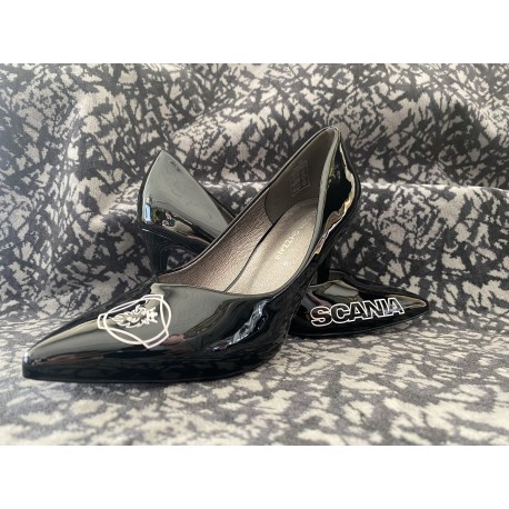 Escarpins Pointus Scania Vabis noir/blanc T.38