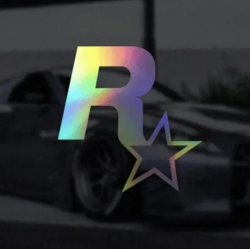 STICKERS ROCKSTAR ARGENT