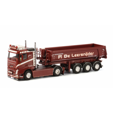 DE LEERSNIJDER VOLVO FH4 SLEEPERCAB 4X2 HALF PIPE TIPPER TRAILER - 3 AXLE